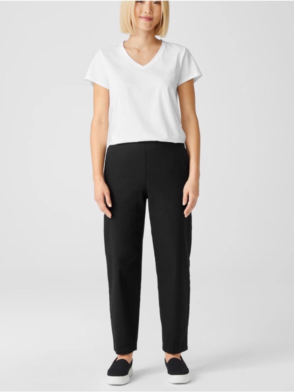 Eileen Fisher Cotton Hemp Ankle Lantern Pants Graphite gray 3x new NWT